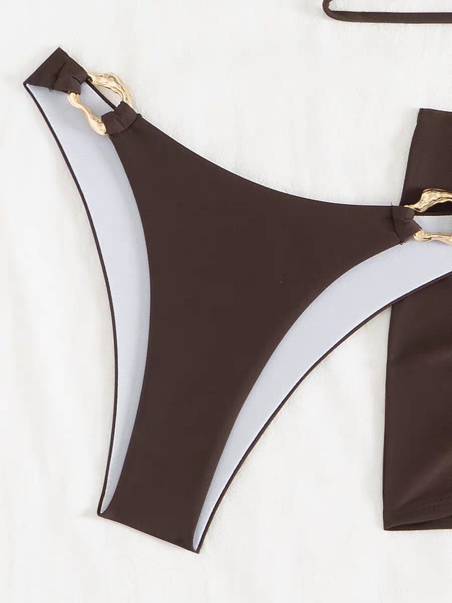 Swimwear- The Shadow 3 Pcs Set Dark Brown