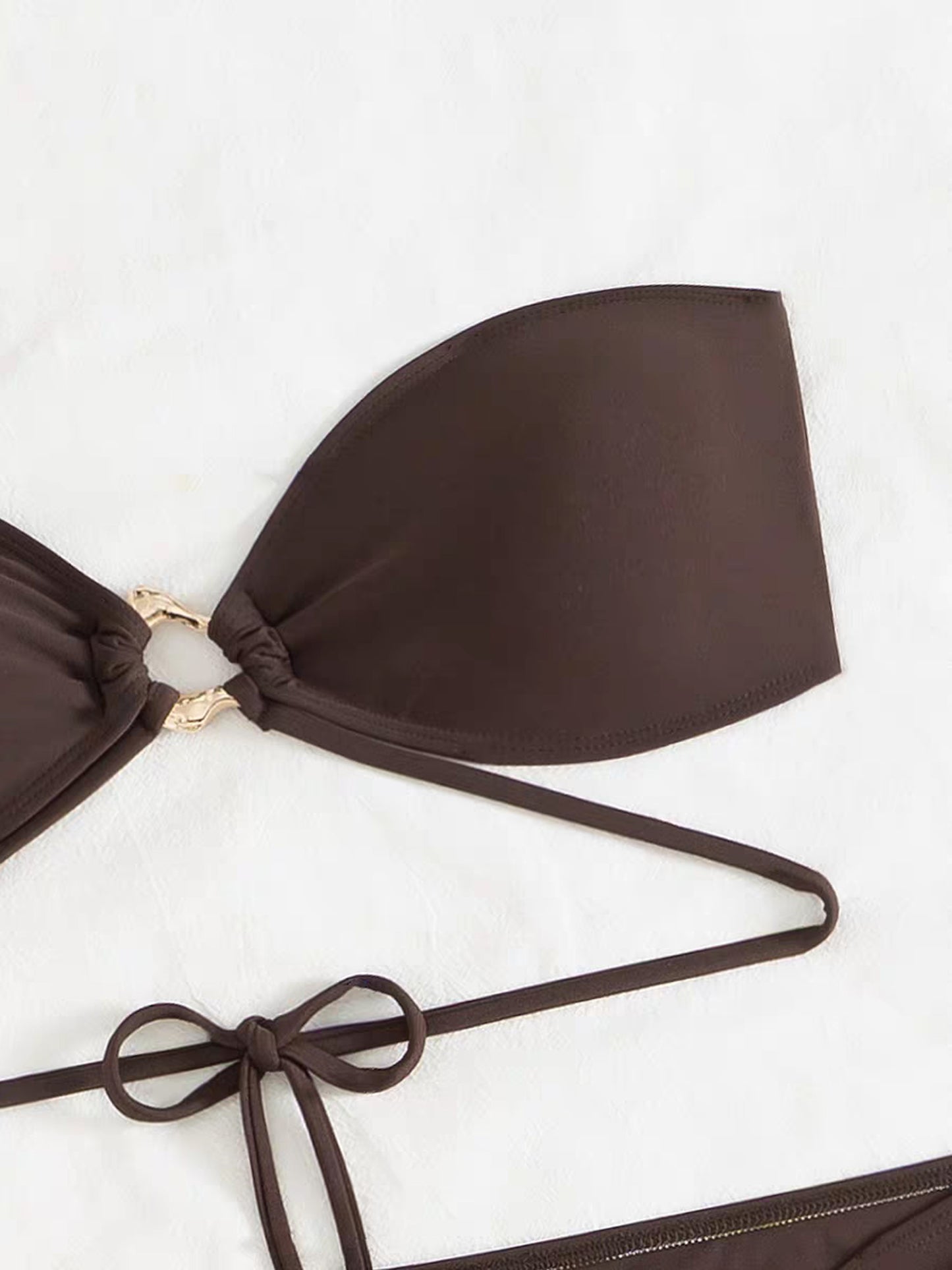 Swimwear- The Shadow 3 Pcs Set Dark Brown